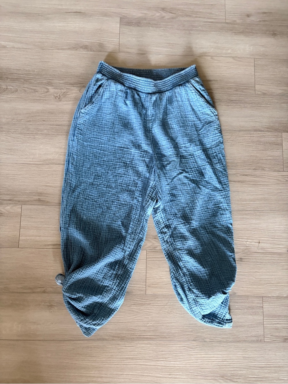 aerie Blue Textured Jogger Track Pants
